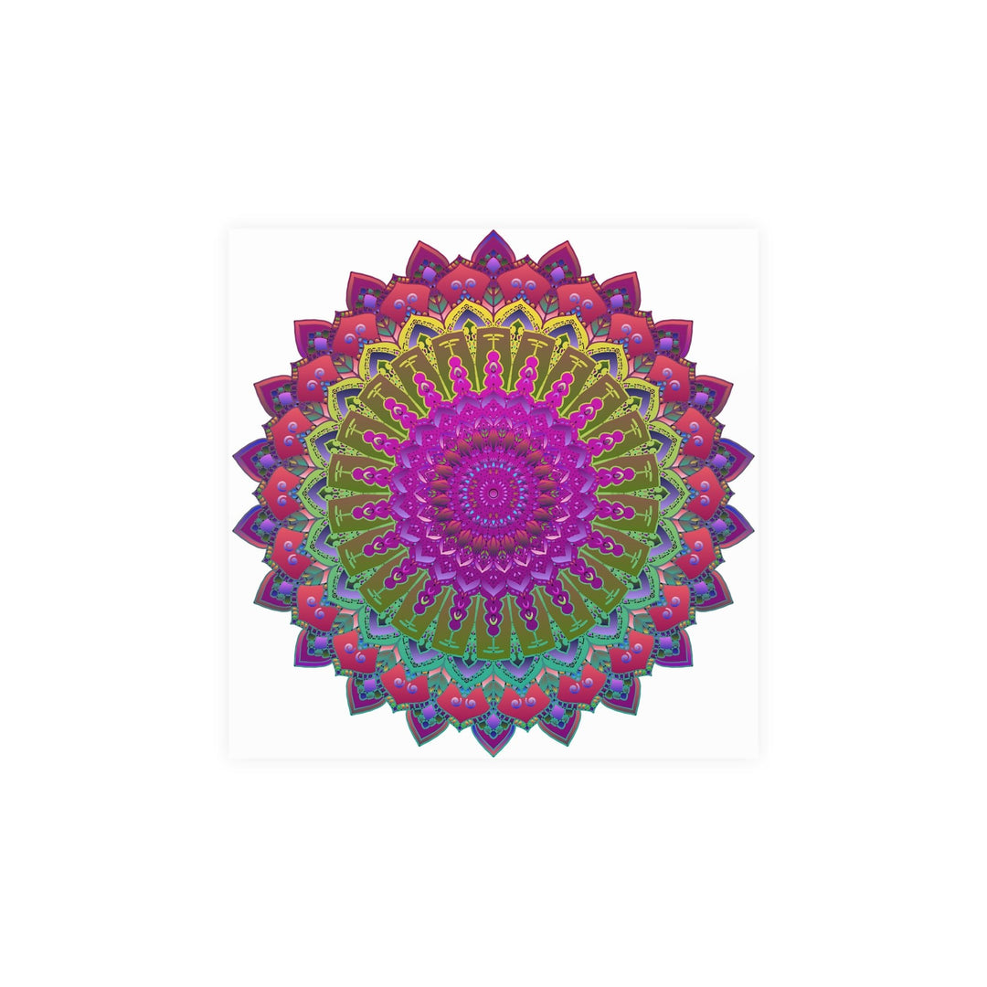 Vibrant Mandala Poster - Geometric Art Print Poster - Blululi