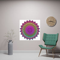 Vibrant Mandala Poster - Geometric Art Print Poster - Blululi