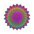 Vibrant Mandala Poster - Geometric Art Print Poster - Blululi