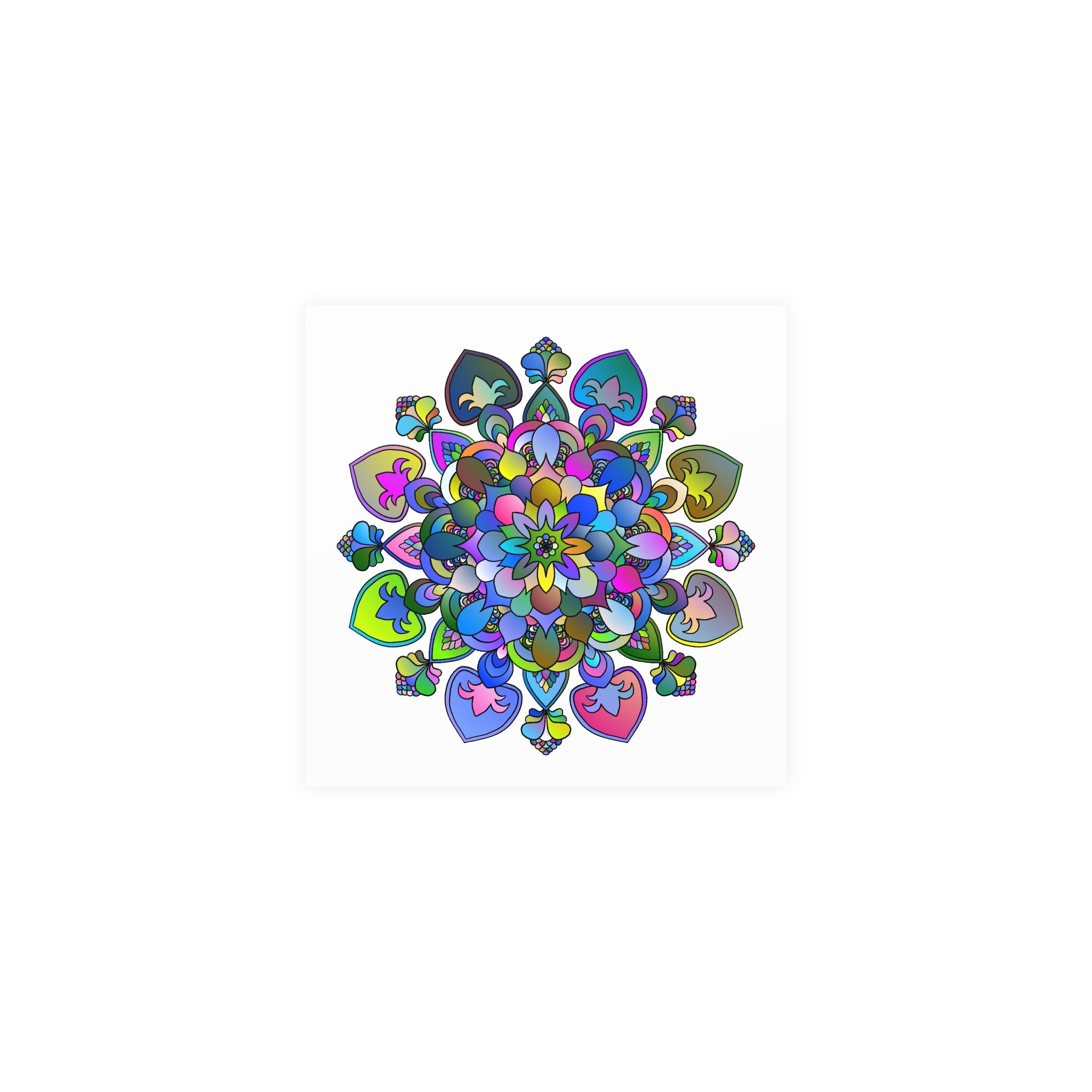 Vibrant Mandala Poster - Intricate Art Print Poster - Blululi