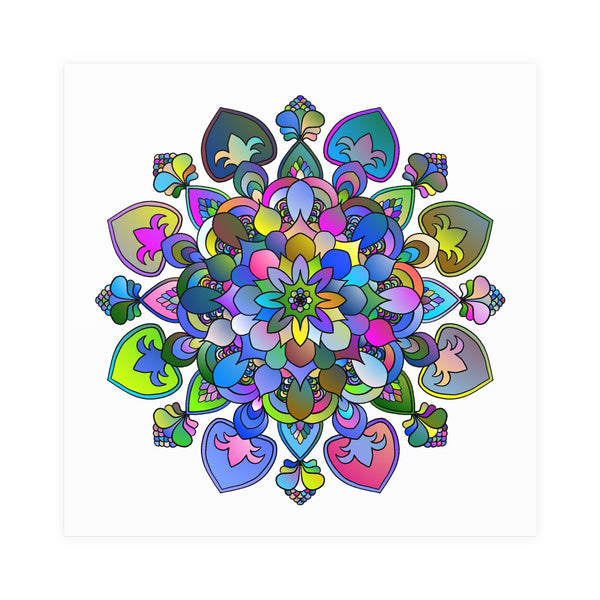 Vibrant Mandala Poster - Intricate Art Print Poster - Blululi