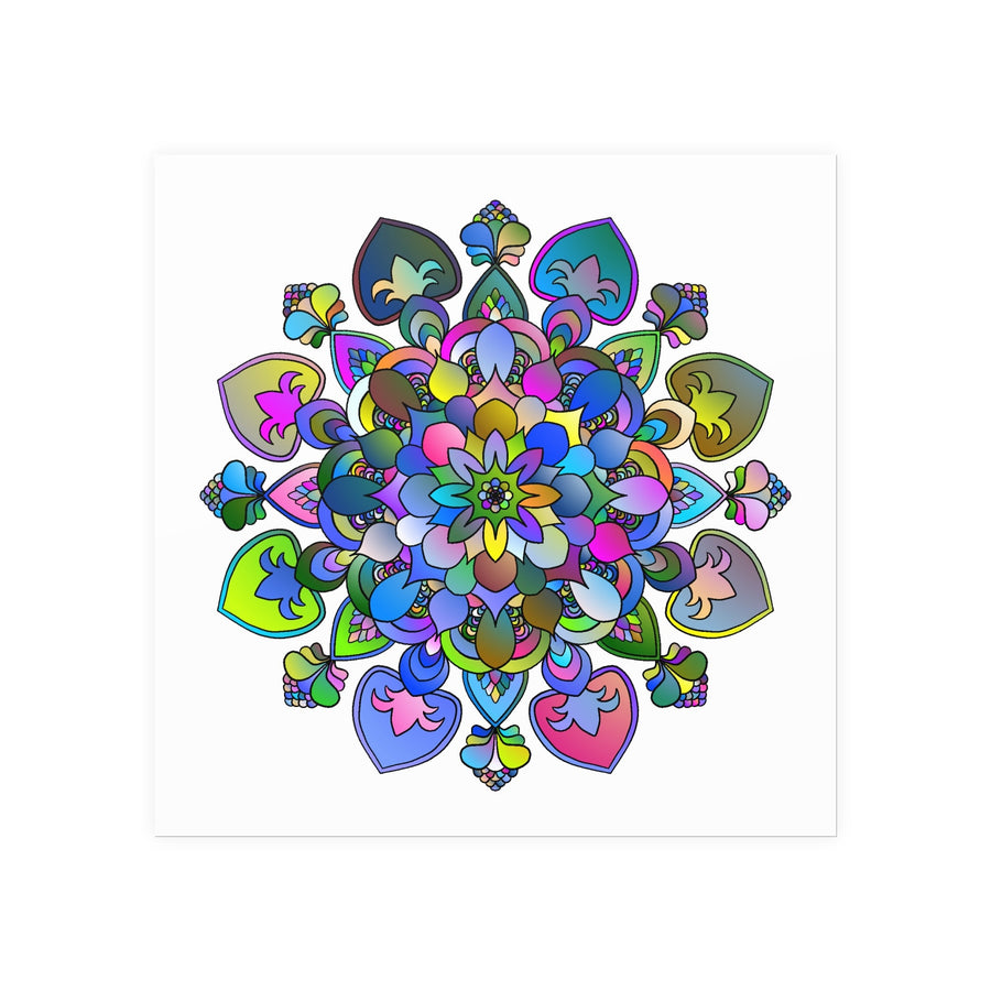 Vibrant Mandala Poster - Intricate Art Print Poster - Blululi