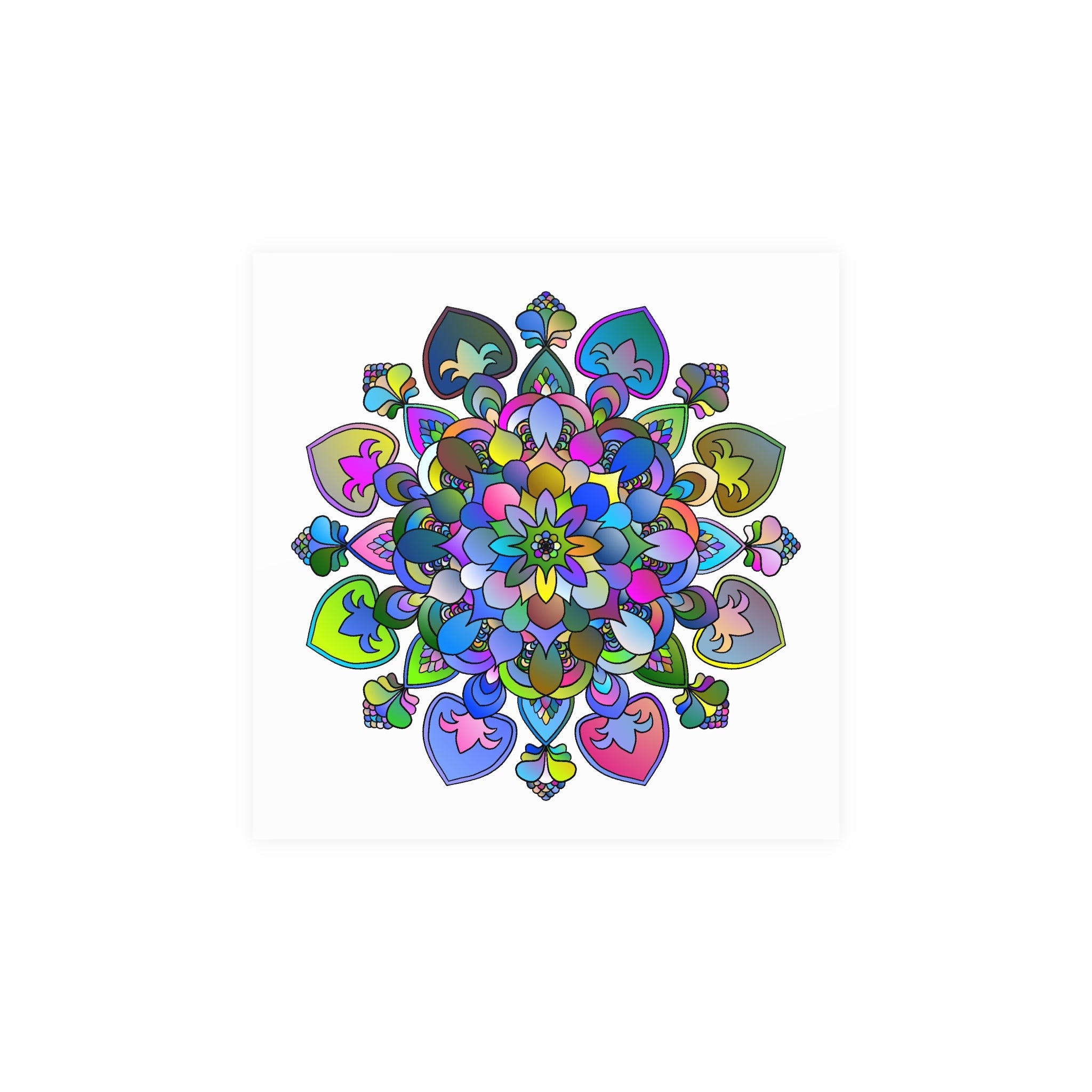 Vibrant Mandala Poster - Intricate Art Print Poster - Blululi