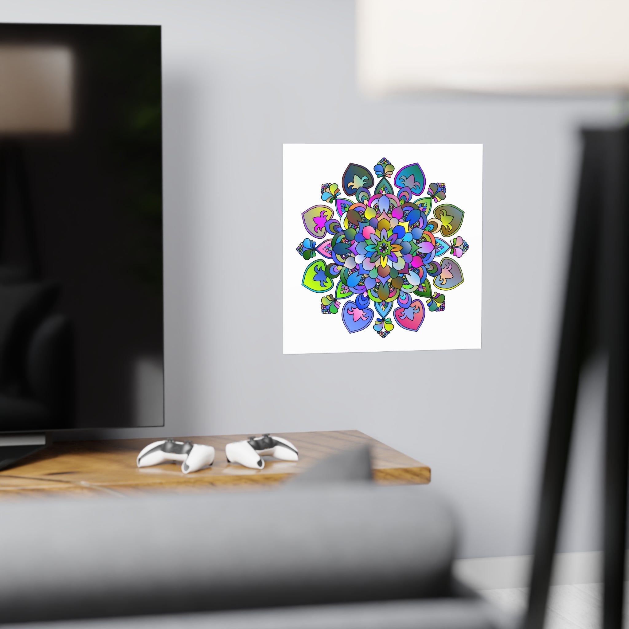 Vibrant Mandala Poster - Intricate Art Print Poster - Blululi