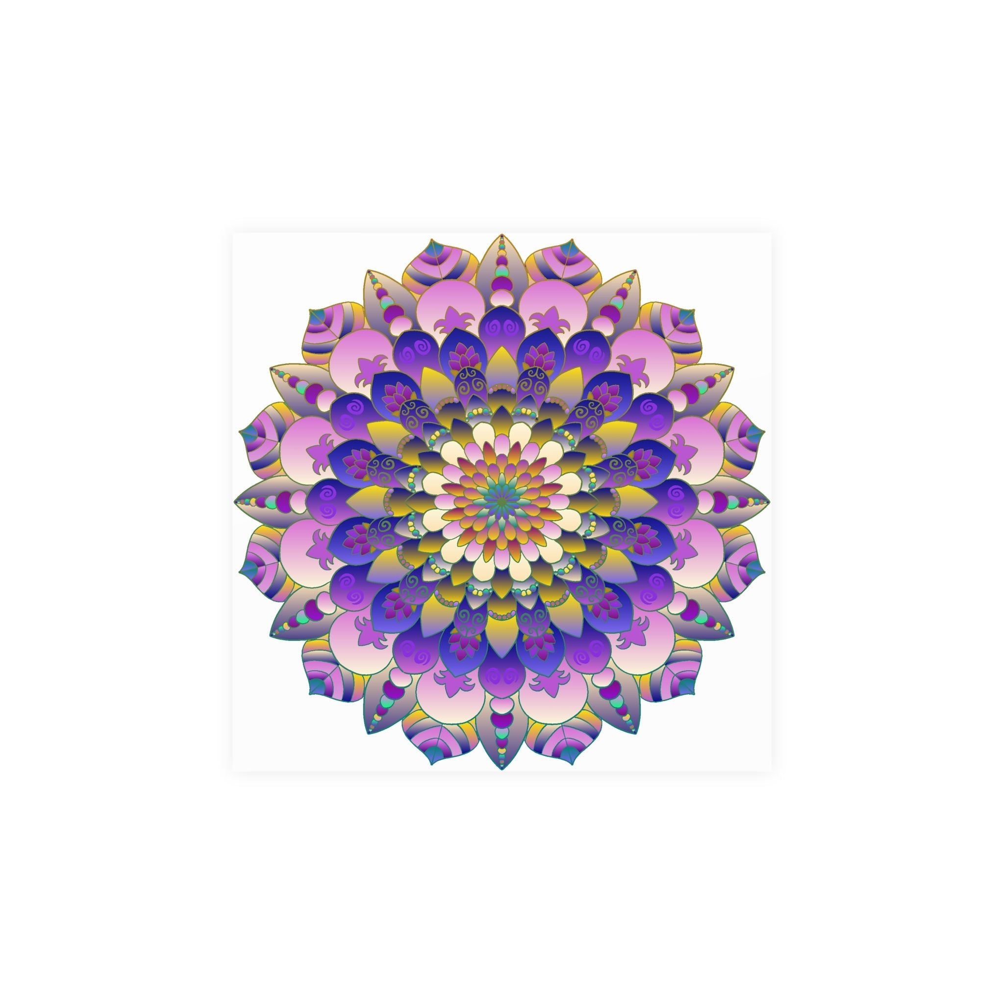 Vibrant Mandala Poster - Intricate Design Poster - Blululi