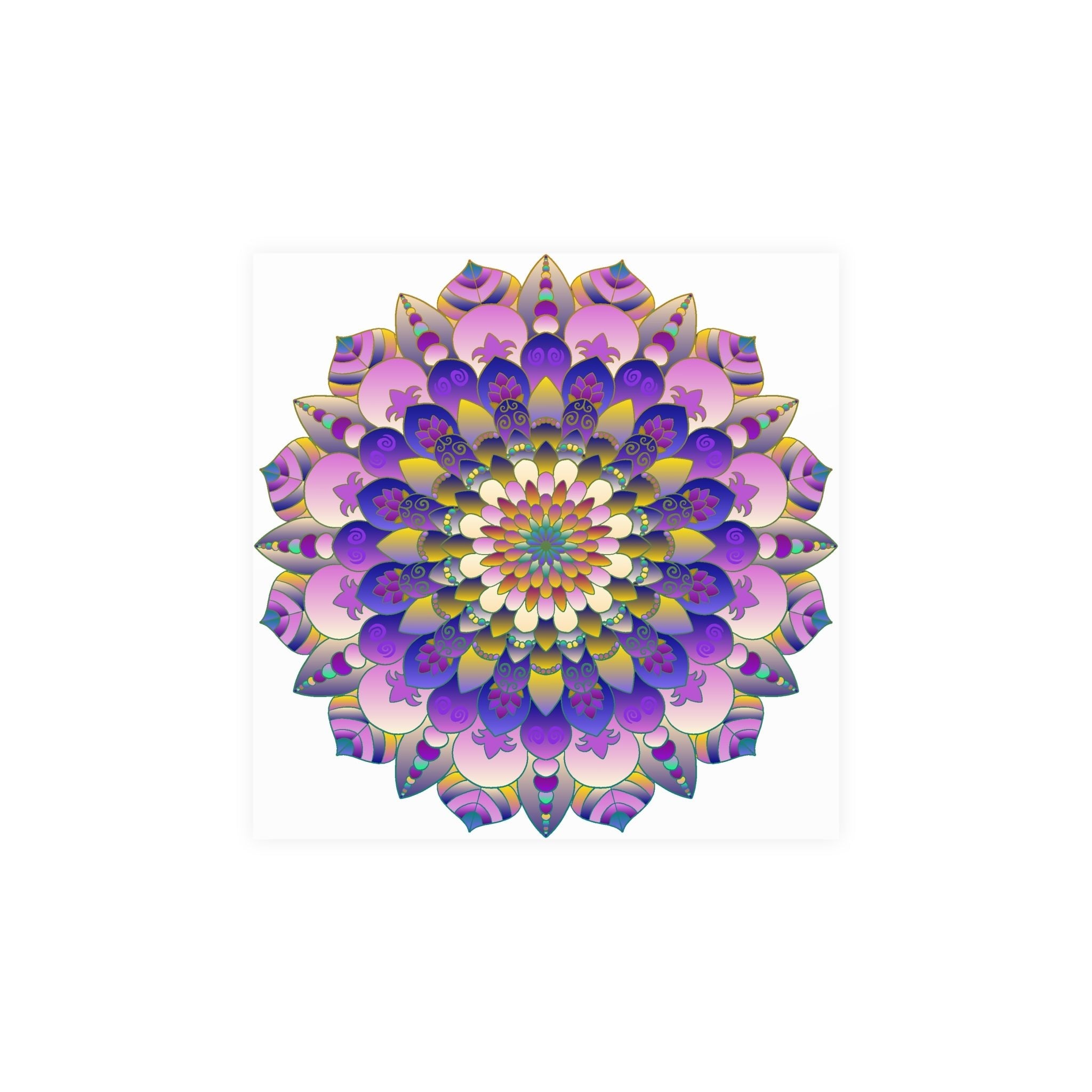 Vibrant Mandala Poster - Intricate Design Poster - Blululi