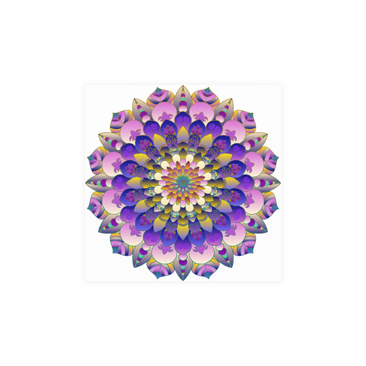 Vibrant Mandala Poster - Intricate Design Poster - Blululi