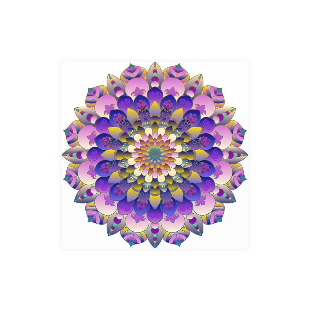 Vibrant Mandala Poster - Intricate Design Poster - Blululi