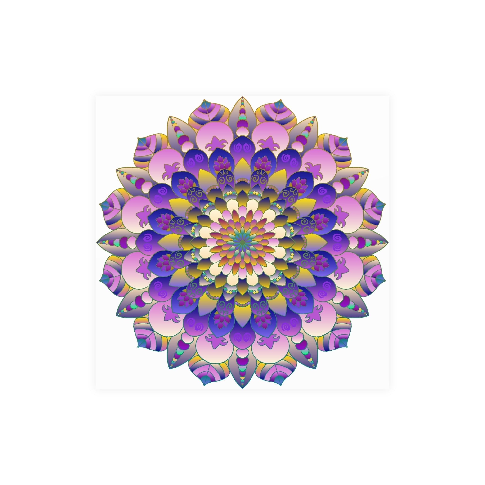 Vibrant Mandala Poster - Intricate Design Poster - Blululi