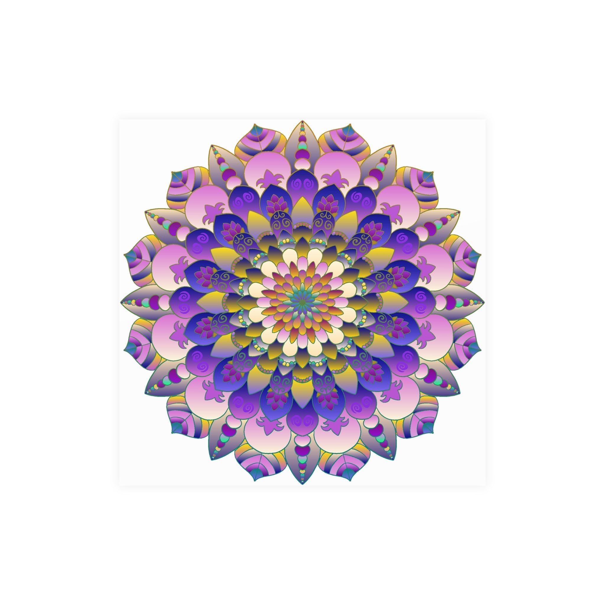 Vibrant Mandala Poster - Intricate Design Poster - Blululi