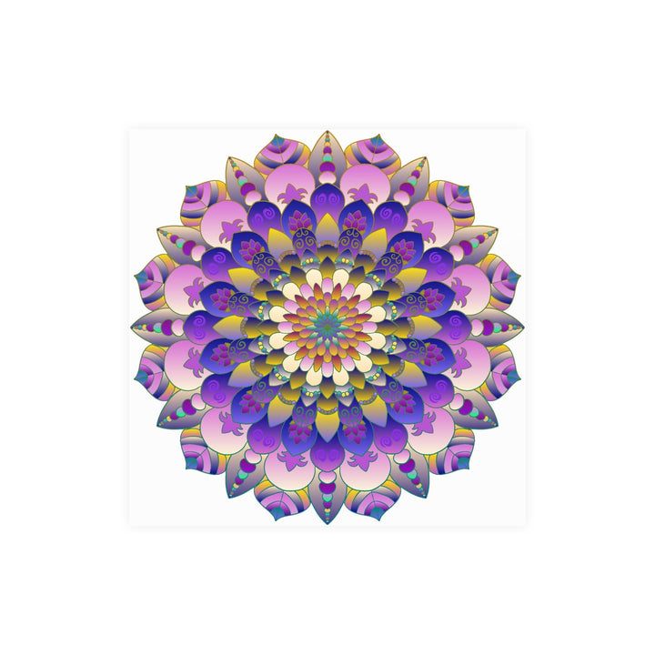 Vibrant Mandala Poster - Intricate Design Poster - Blululi