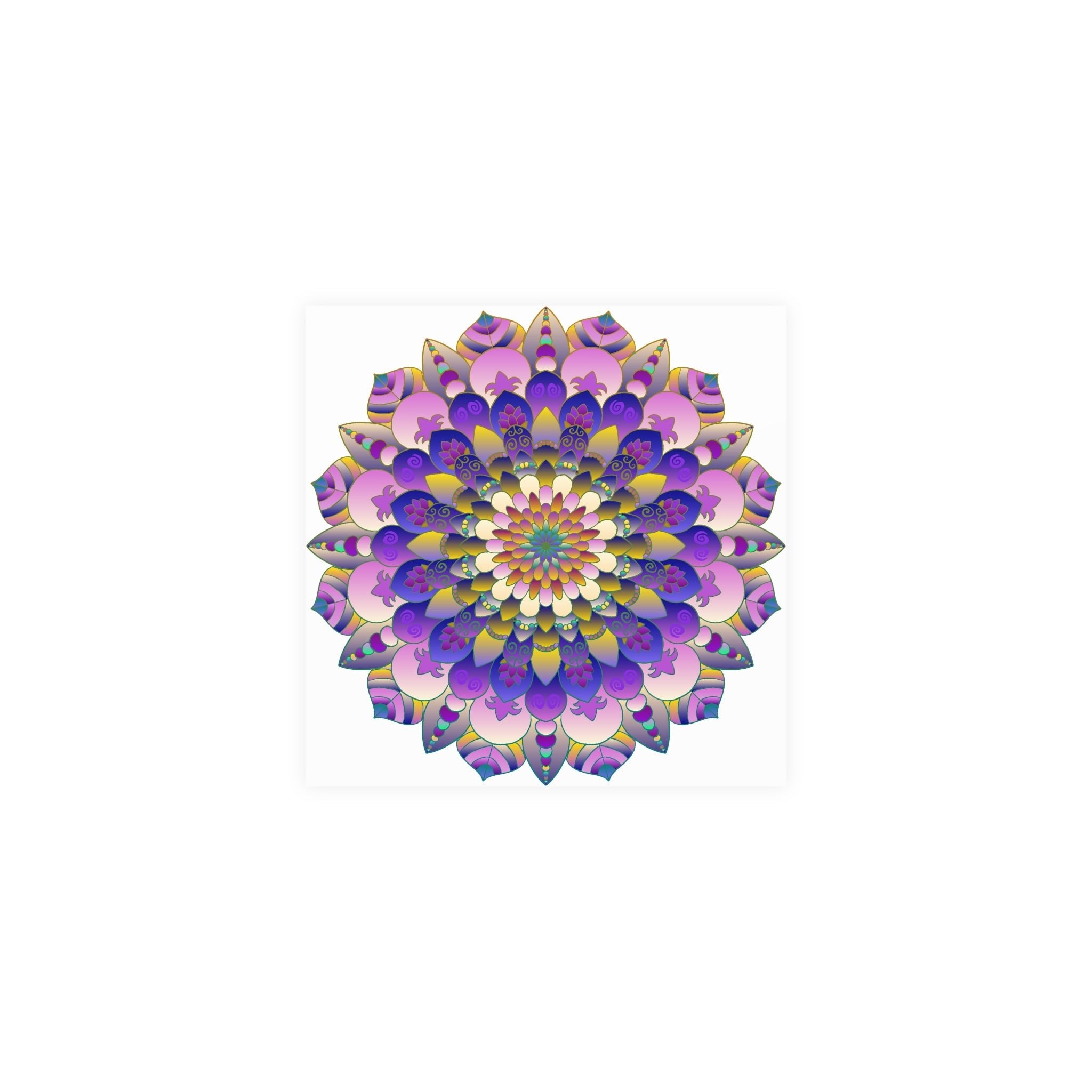 Vibrant Mandala Poster - Intricate Design Poster - Blululi