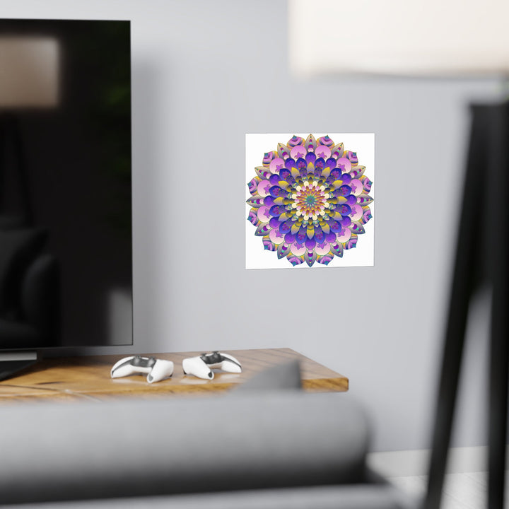 Vibrant Mandala Poster - Intricate Design Poster - Blululi