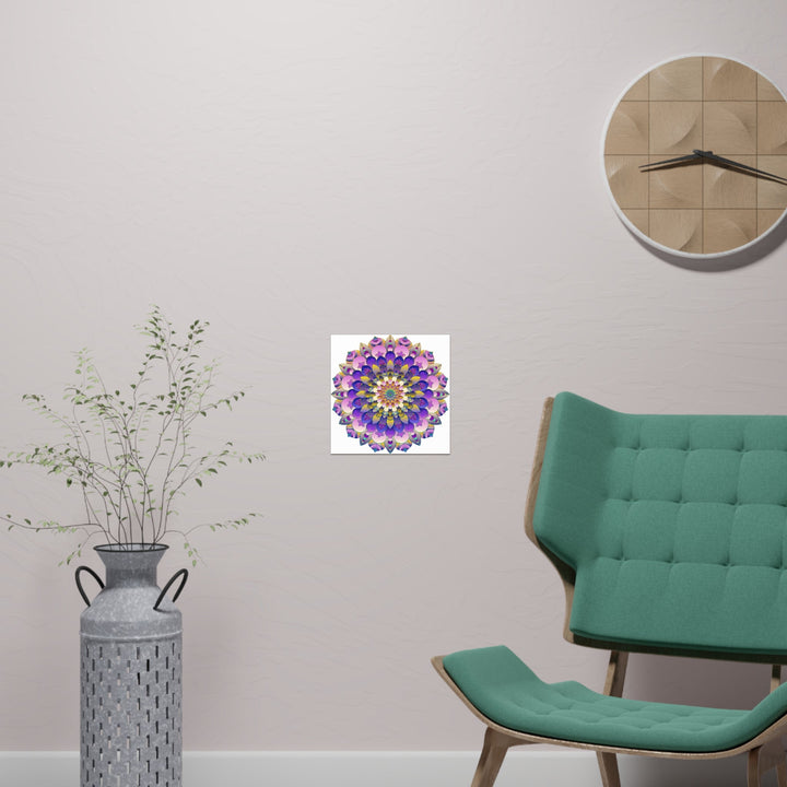 Vibrant Mandala Poster - Intricate Design Poster - Blululi