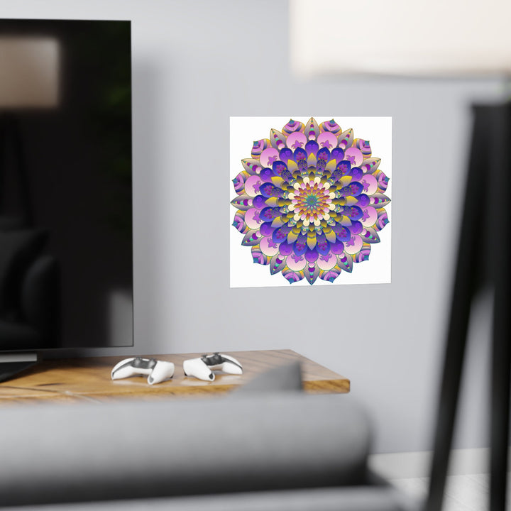 Vibrant Mandala Poster - Intricate Design Poster - Blululi