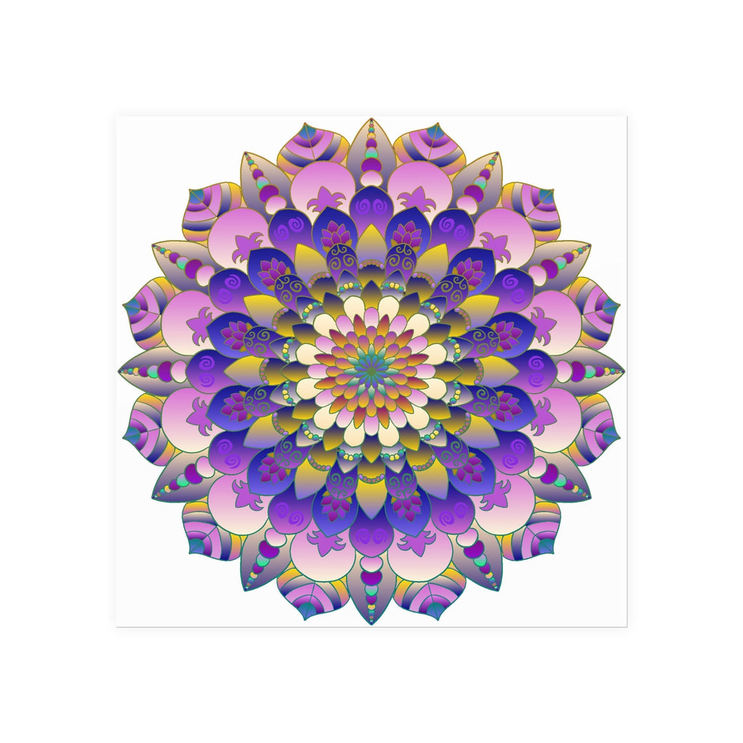 Vibrant Mandala Poster - Intricate Design Poster - Blululi