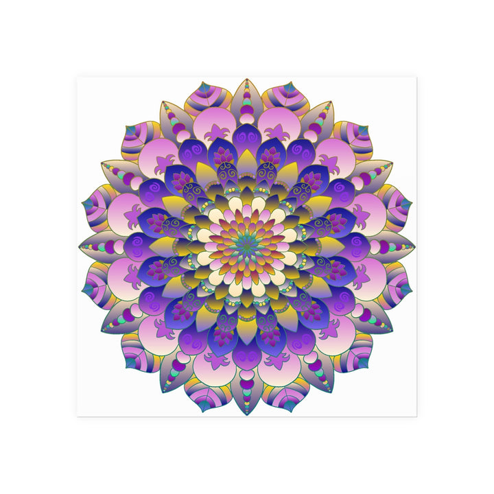 Vibrant Mandala Poster - Intricate Design Poster - Blululi