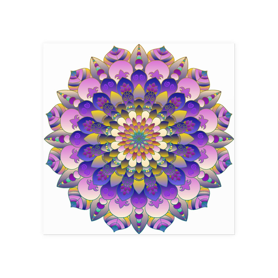 Vibrant Mandala Poster - Intricate Design Poster - Blululi