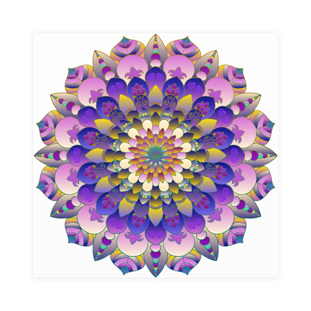 Vibrant Mandala Poster - Intricate Design Poster - Blululi