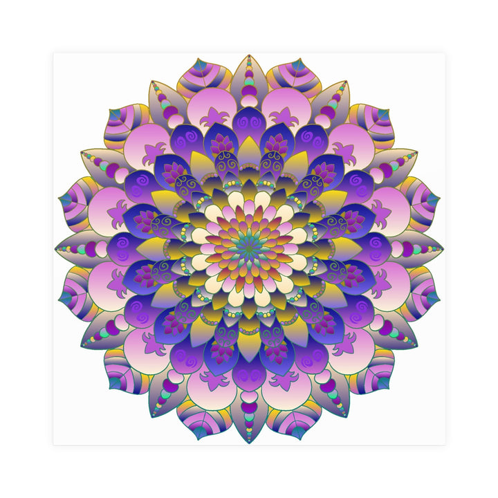 Vibrant Mandala Poster - Intricate Design Poster - Blululi