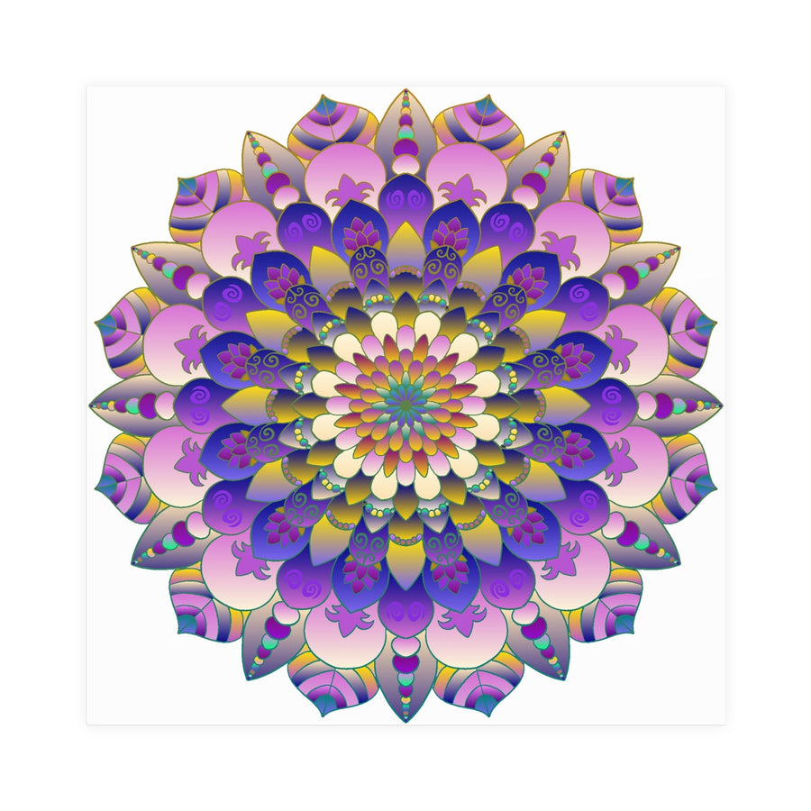 Vibrant Mandala Poster - Intricate Design Poster - Blululi