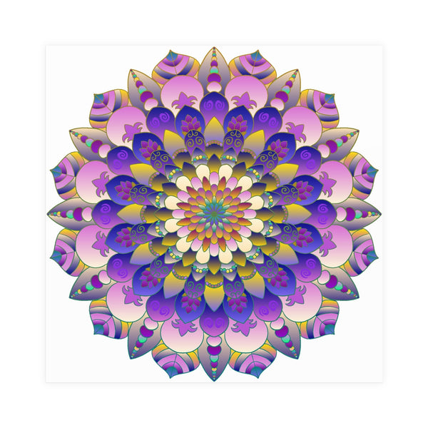 Vibrant Mandala Poster - Intricate Design Poster - Blululi