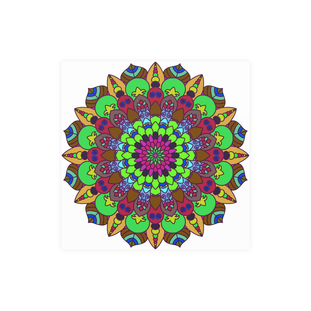 Vibrant Mandala Poster - Peace & Harmony Art Poster - Blululi