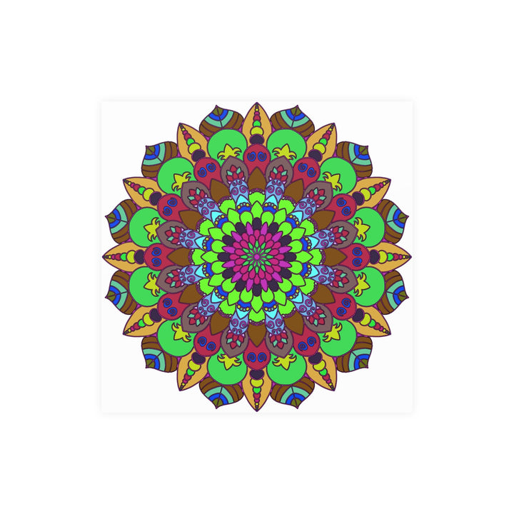 Vibrant Mandala Poster - Peace & Harmony Art Poster - Blululi