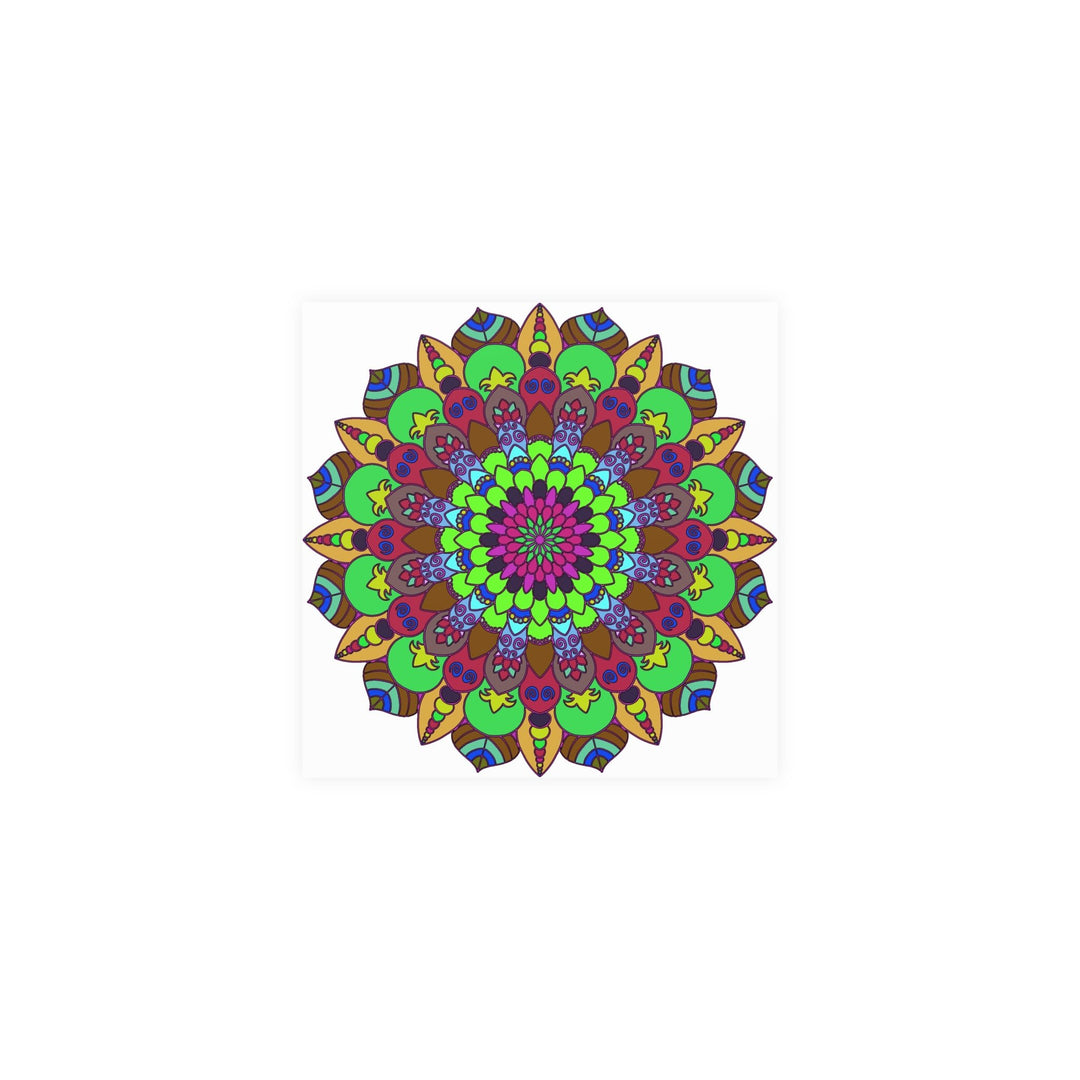 Vibrant Mandala Poster - Peace & Harmony Art Poster - Blululi