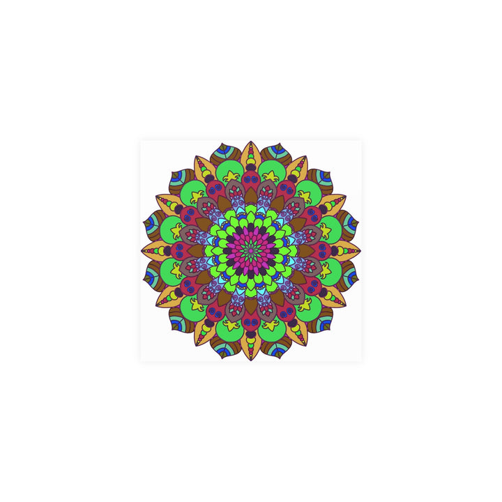 Vibrant Mandala Poster - Peace & Harmony Art Poster - Blululi