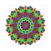 Vibrant Mandala Poster - Peace & Harmony Art Poster - Blululi