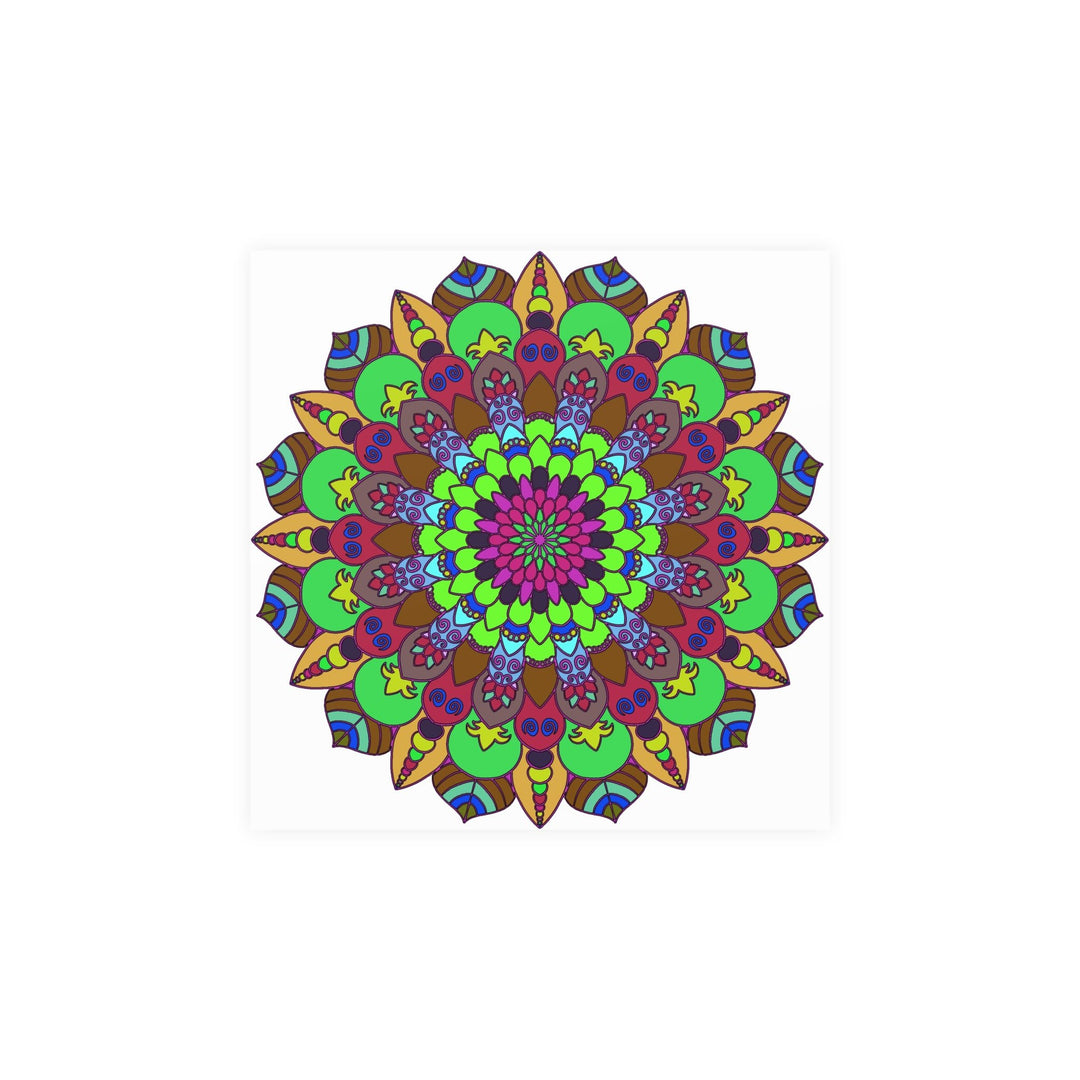 Vibrant Mandala Poster - Peace & Harmony Art Poster - Blululi