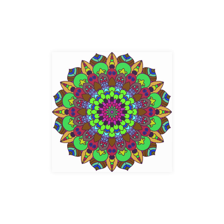 Vibrant Mandala Poster - Peace & Harmony Art Poster - Blululi