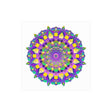 Vibrant Mandala Poster - Purple, Yellow, Green Poster - Blululi