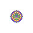 Vibrant Mandala Poster - Purple, Yellow, Green Poster - Blululi