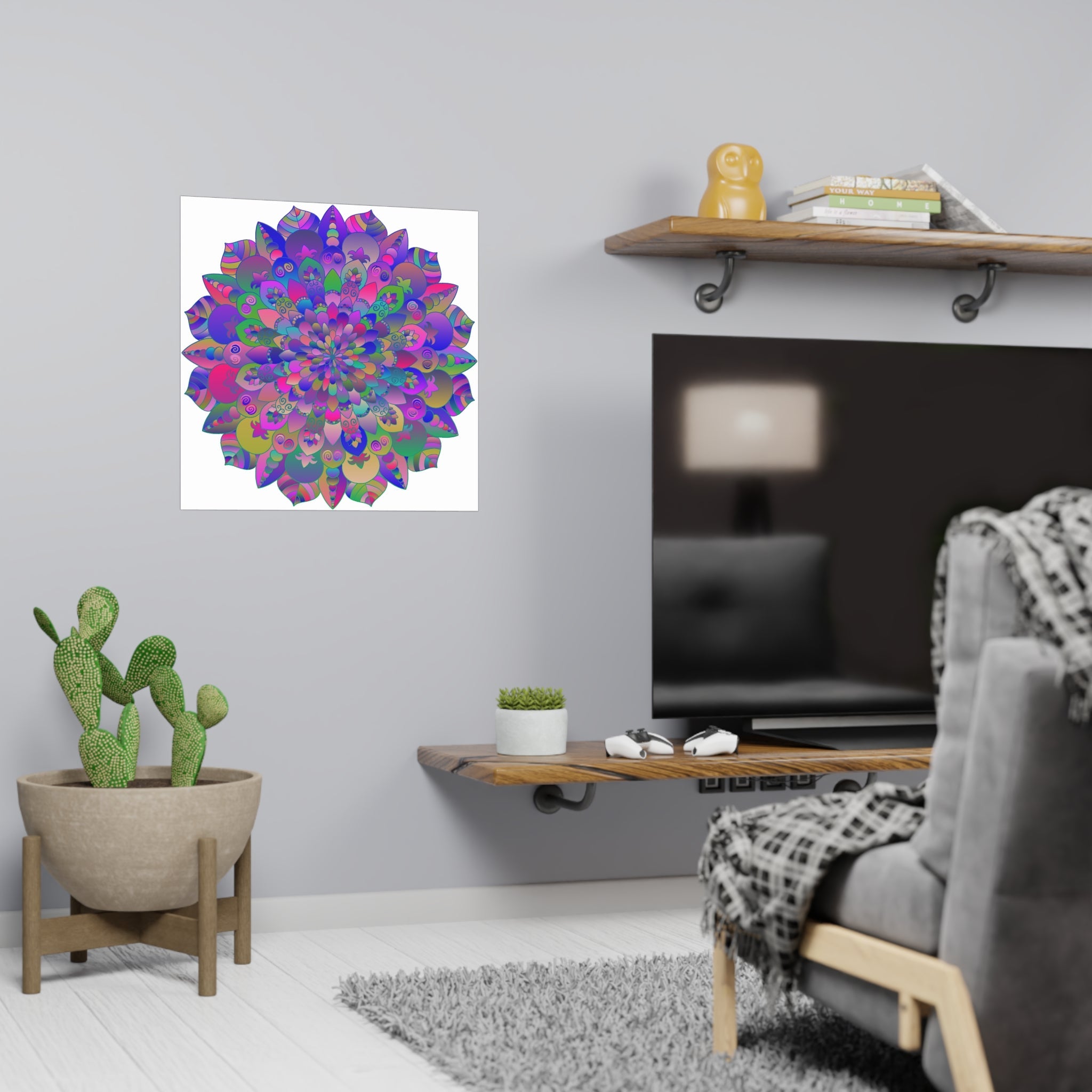 Vibrant Mandala Poster - Spiritual Art Print Poster - Blululi