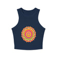 Vibrant Mandala Racerback Tank Top - Boho Style Tank Top - Blululi