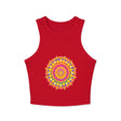 Vibrant Mandala Racerback Tank Top - Boho Style Tank Top - Blululi