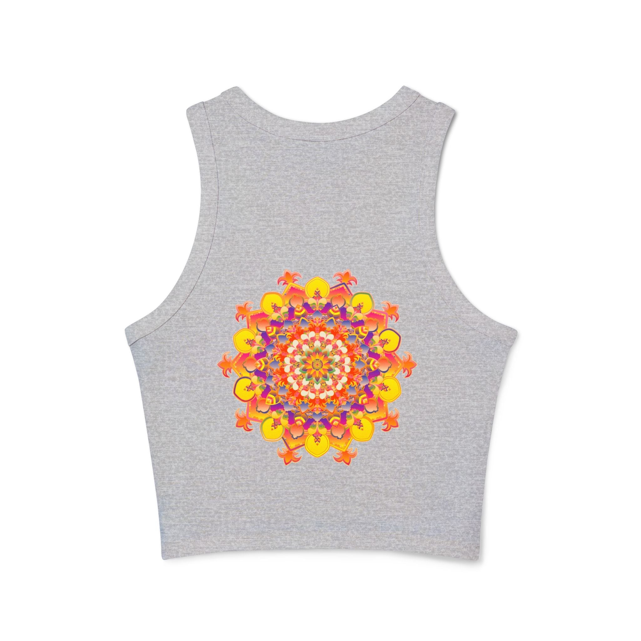 Vibrant Mandala Racerback Tank Top - Hand Drawn Tank Top - Blululi