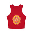 Vibrant Mandala Racerback Tank Top - Hand Drawn Tank Top - Blululi