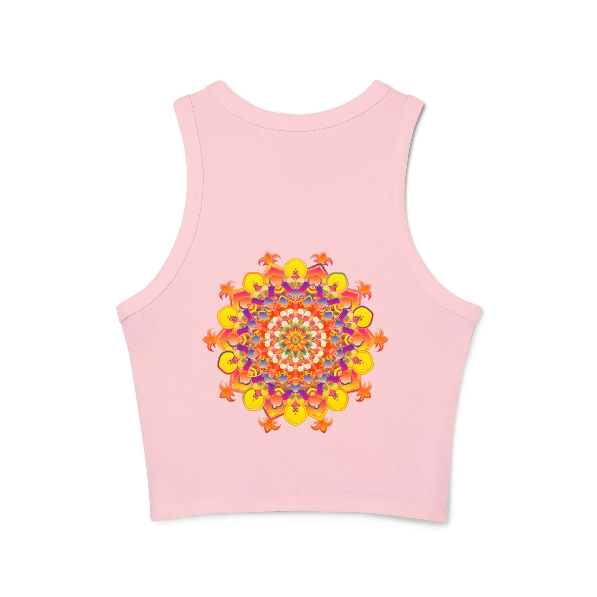 Vibrant Mandala Racerback Tank Top - Hand Drawn Tank Top - Blululi