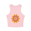 Vibrant Mandala Racerback Tank Top - Hand Drawn Tank Top - Blululi
