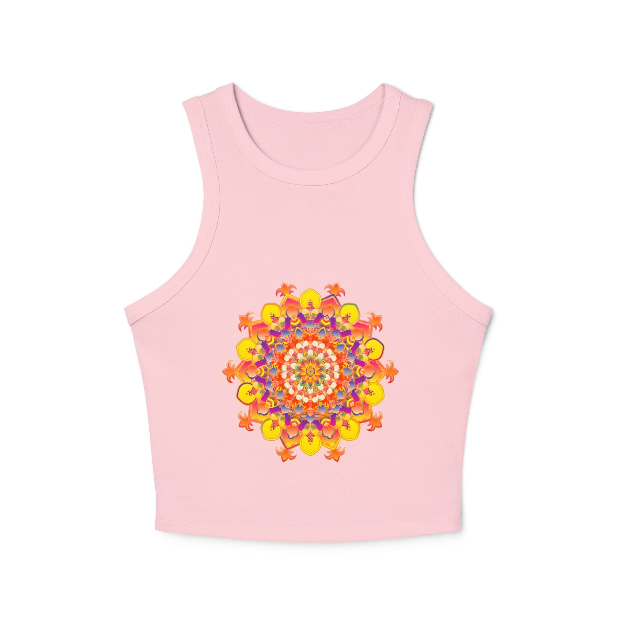 Vibrant Mandala Racerback Tank Top - Hand Drawn Tank Top - Blululi