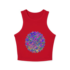 Vibrant Mandala Racerback Tank Top Tank Top - Blululi