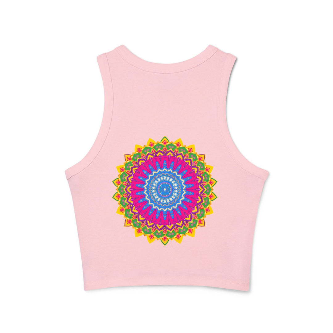 Vibrant Mandala Racerback Tank Top Tank Top - Blululi