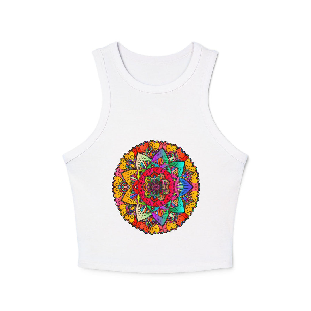 Vibrant Mandala Racerback Tank Top Tank Top - Blululi