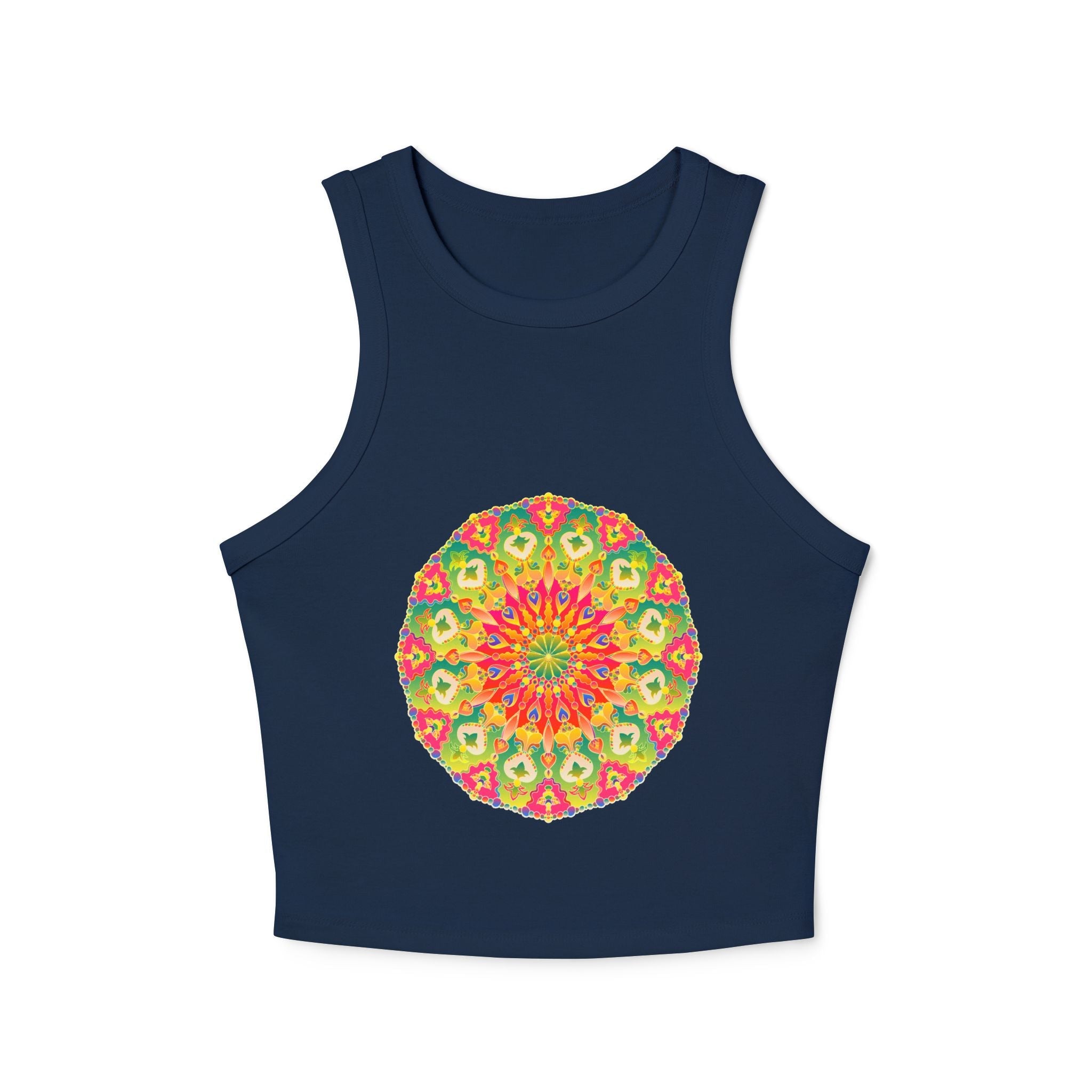 Vibrant Mandala Racerback Tank Top Tank Top - Blululi