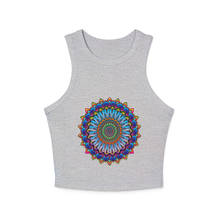 Vibrant Mandala Racerback Tank Top Tank Top - Blululi