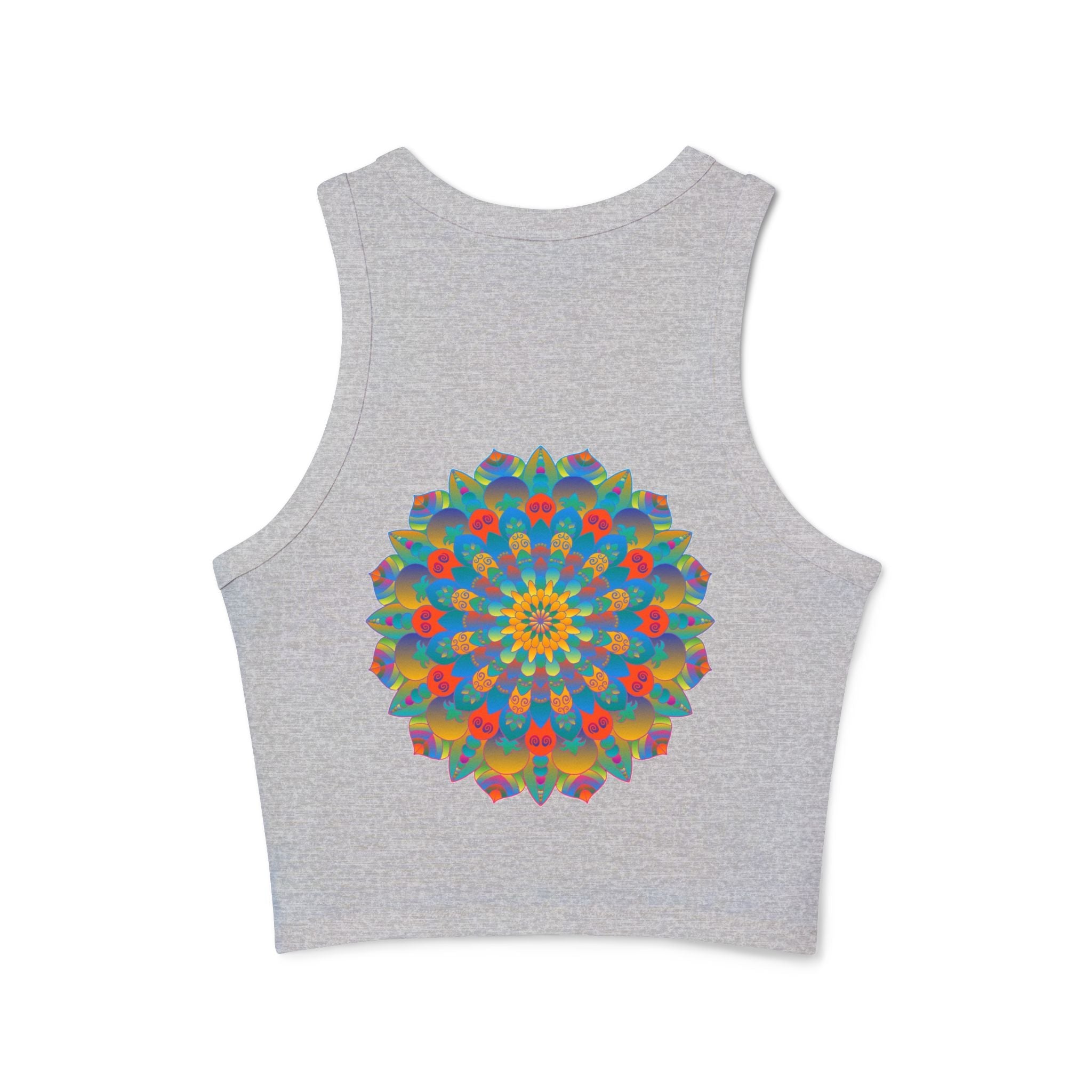 Vibrant Mandala Racerback Tank Top Tank Top - Blululi