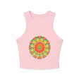 Vibrant Mandala Racerback Tank Top Tank Top - Blululi